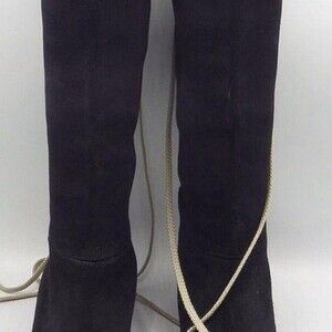 CHLOE Black Suede Boots - Over the Knee - IOB